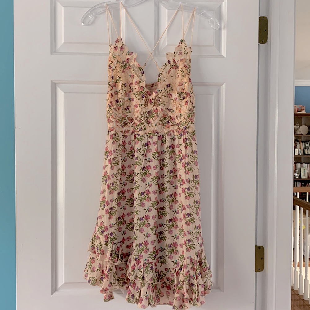 Lacey Floral Print Free People Dress